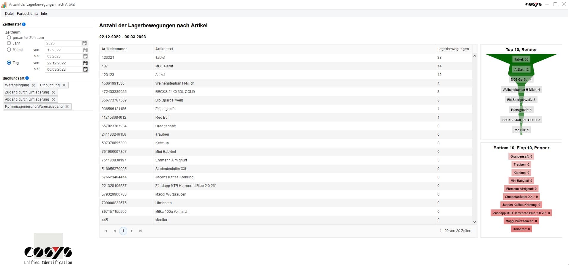 COSYS Etikettendruck für das Lager COSYS Etikettendruck für das Lager